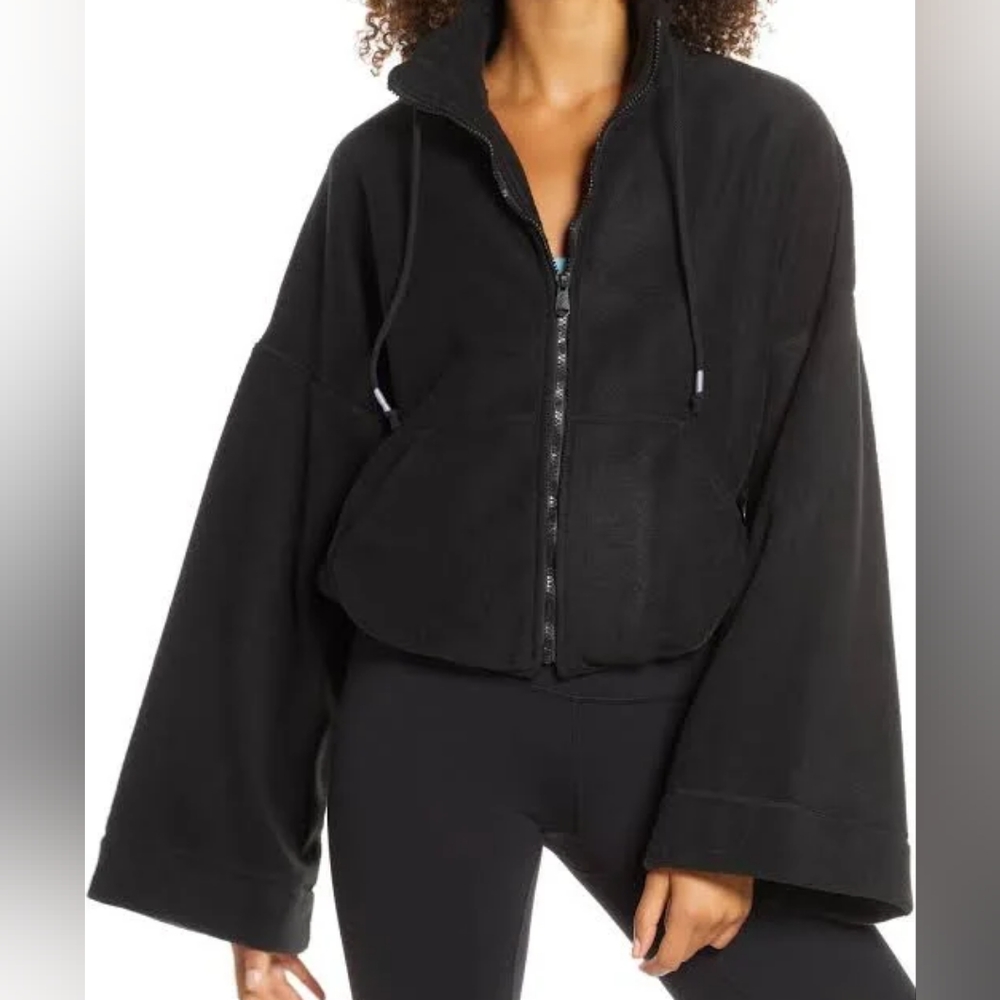 Free People FP Movement Climb High Fleece Cropped Jacket Size Small